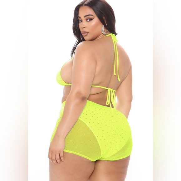 Nwot Icy Girl Rhinestone bikini shorts size 2X - Picture 3 of 7